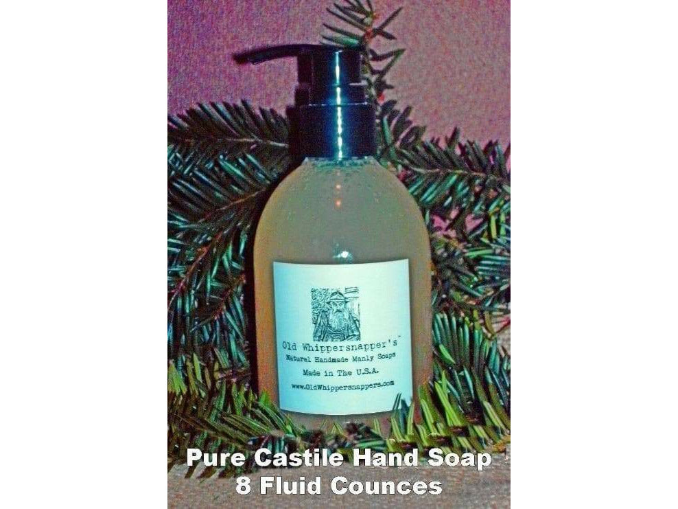 Liquid Castile Soap for Hands 100 Pure, 8 fl oz Old Whippersnapper
