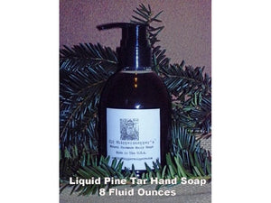 Liquid Pine Tar Soap for Hands- 8 Fluid Ounces - Old Whippersnapper's® Natural Handmade Manly Soaps