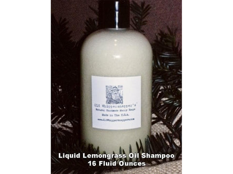 Liquid Pure Lemongrass Shampoo - 16 Fluid Ounces - Old Whippersnapper's® Natural Handmade Manly Soaps