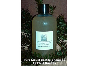 Premium 100% Pure Castile Shampoo - 16 Fluid Ounces - Old Whippersnapper's® Natural Handmade Manly Soaps
