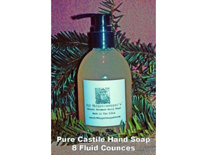 Premium 100% Pure Liquid Castile Soap For Hands - 8 Fluid Ounces - Old Whippersnapper's® Natural Handmade Manly Soaps